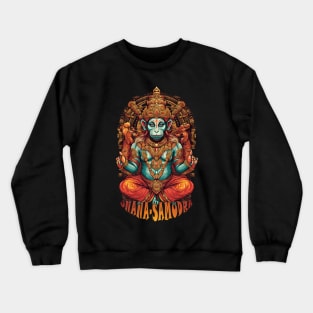 Explore the Ocean of Knowledge with Lord Hanuman Crewneck Sweatshirt